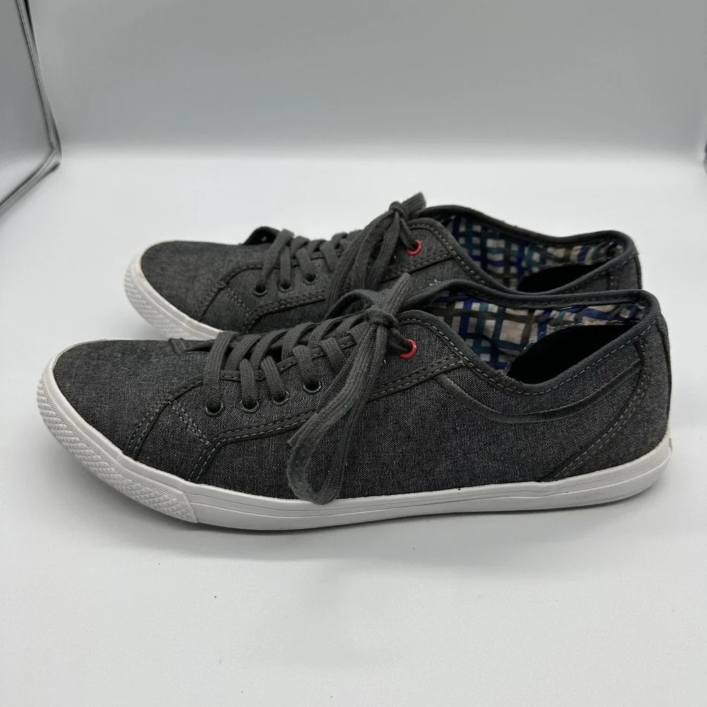 Ben‎ Sherman Shoes Mens Size 8.5 Gray Fabric Casual Low Top Lace Up BN7S00050